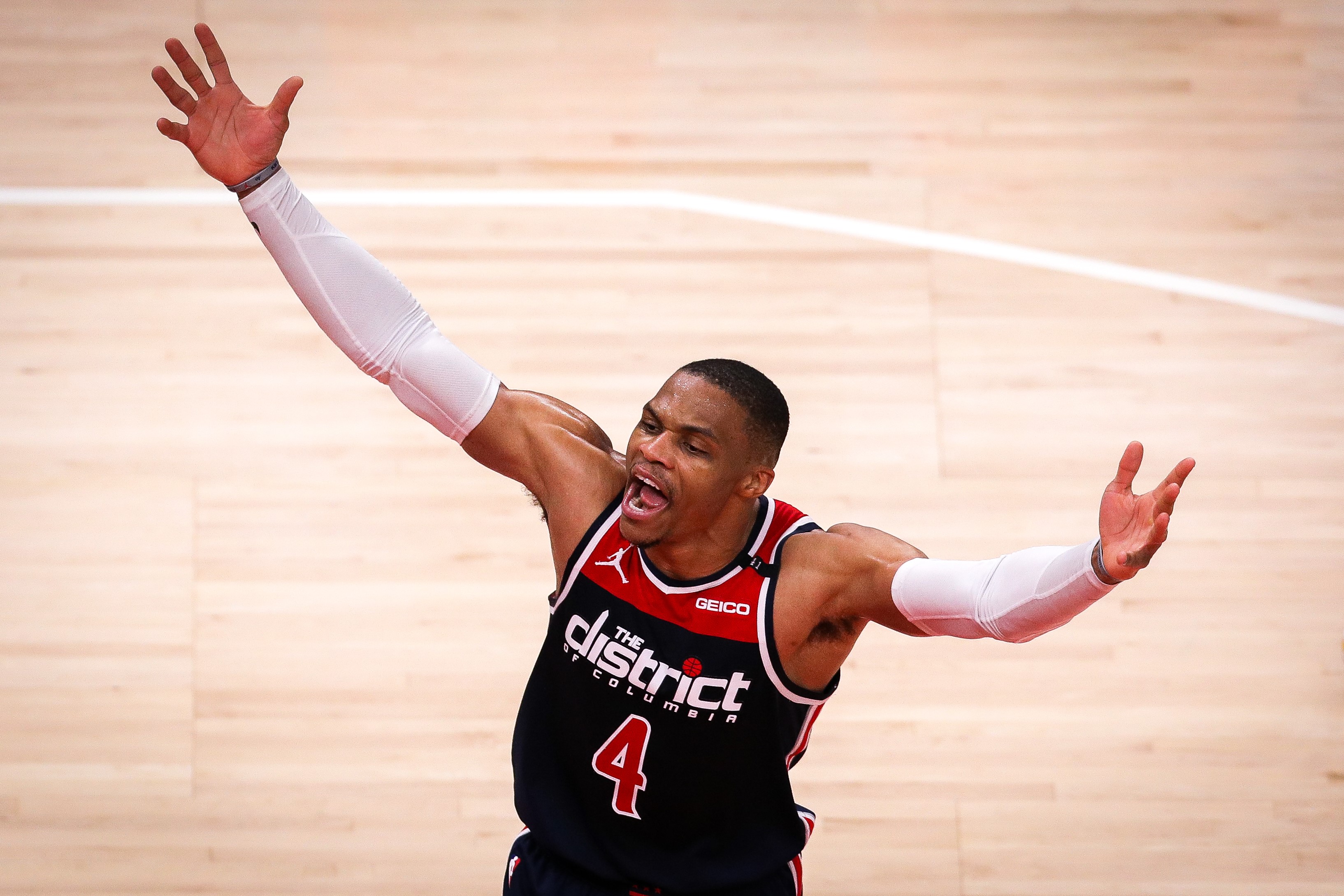 Russell Westbrook memecahkan rekor milik Oscar Robertson yang telah tercatat sejak 1974 pada  triple-double. 