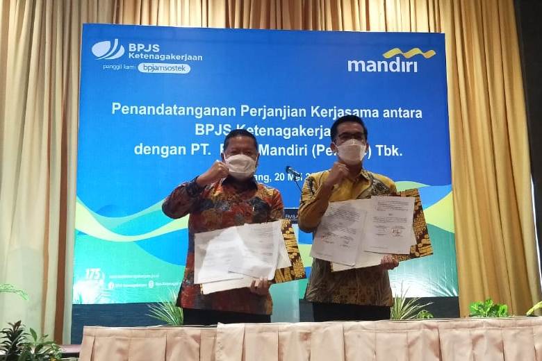 MoU antara BPJS Ketenagakerjaan Sumbagsel dengan Bank Mandiri regional II Sumatra 2 