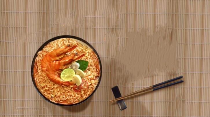 Ilustrasi mi instan rasa Tom Yum khas Thailand