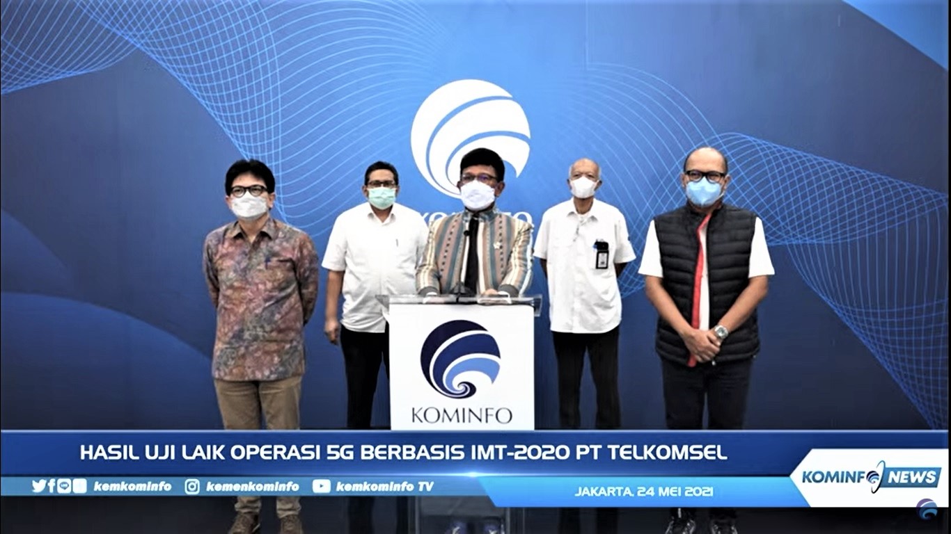 Pengumuman Surat Keterangan Laik Operasi bagi Telkomsel untuk layanan 5G.