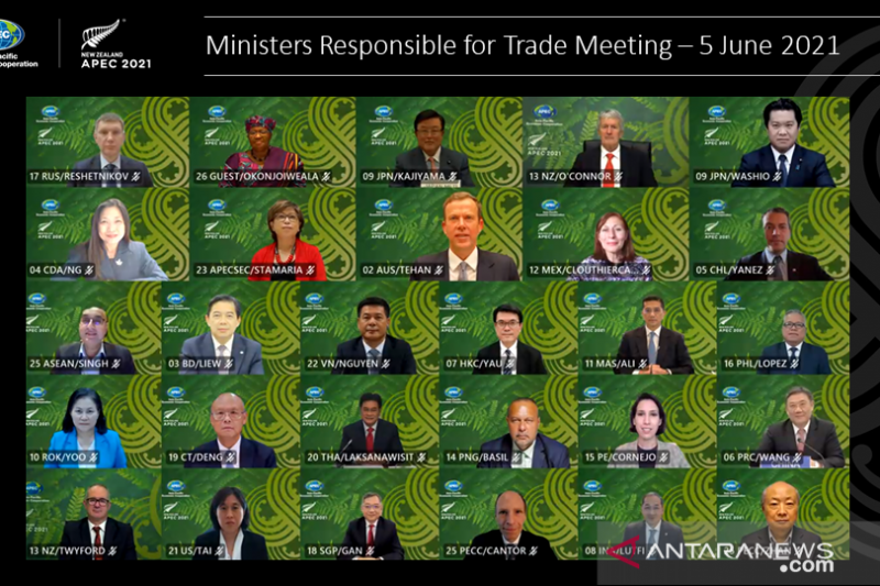 Para menteri perdagangan se APEC sepakati percepatan distribusi vaksin Covid-19 lintas batas.