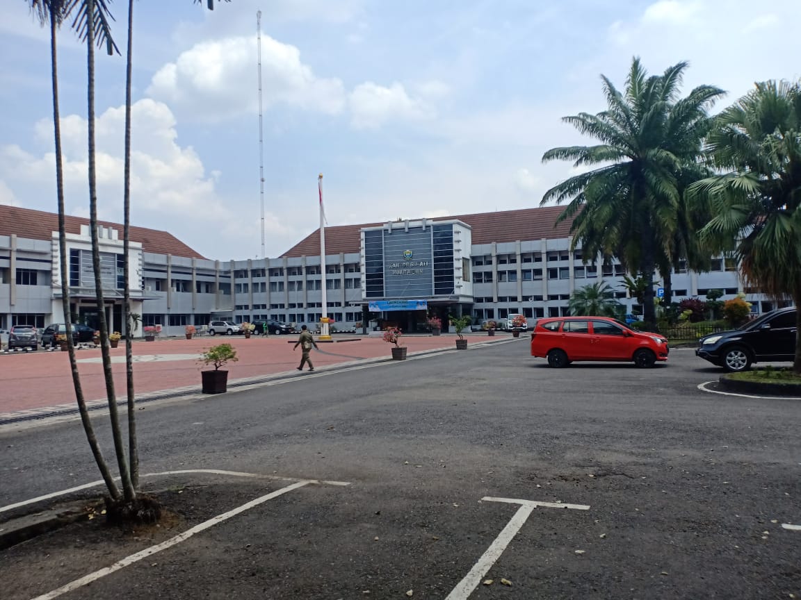 Suasana kantor Bupati Muara Enim di masa pandemi covid-19.