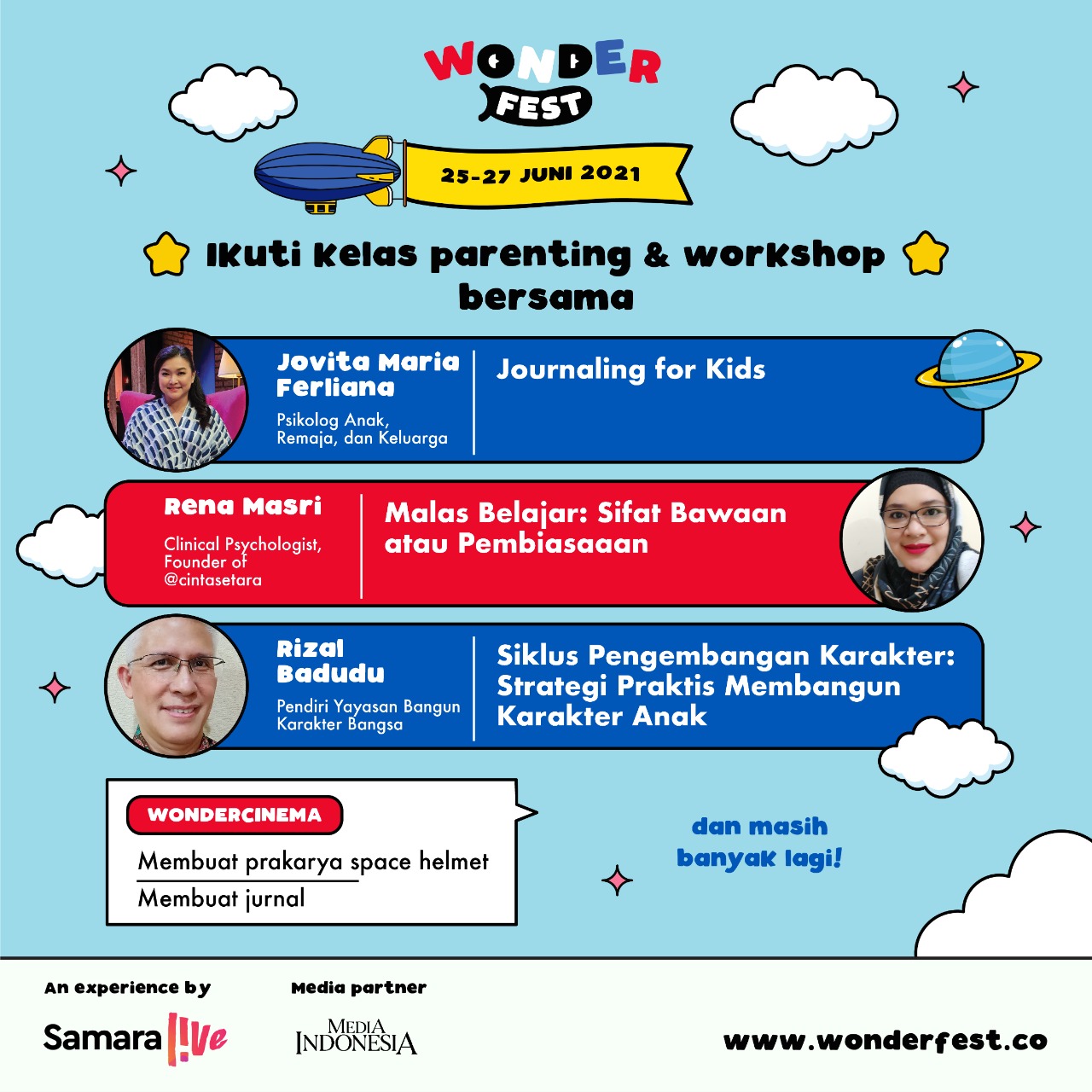 Wonderfest tahun ini mengusung bentuk festival daring bertemakan ‘Wonderland’.