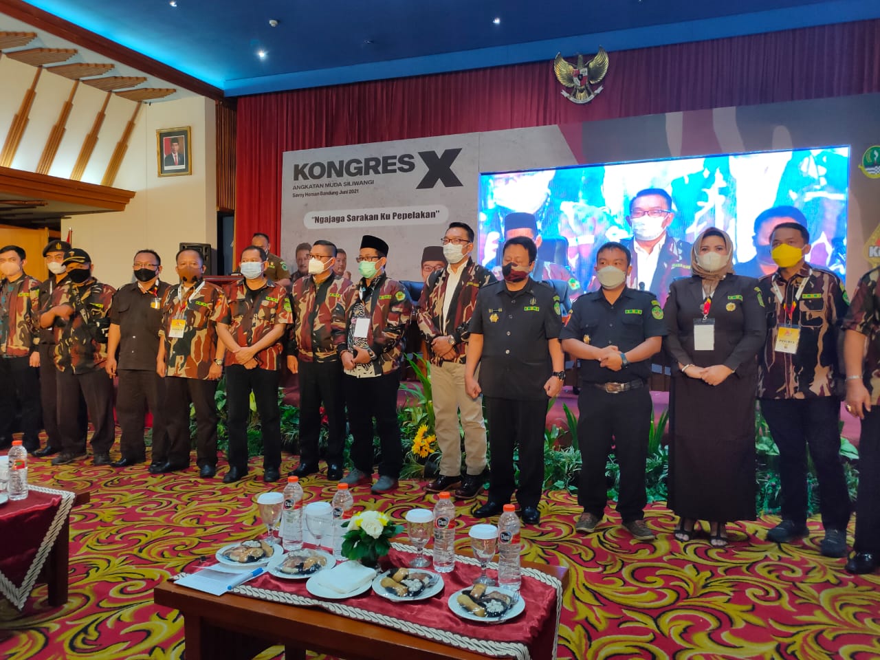 Sejumlah pengurus Angkatan Muda Siliwangi periode 2021-2026