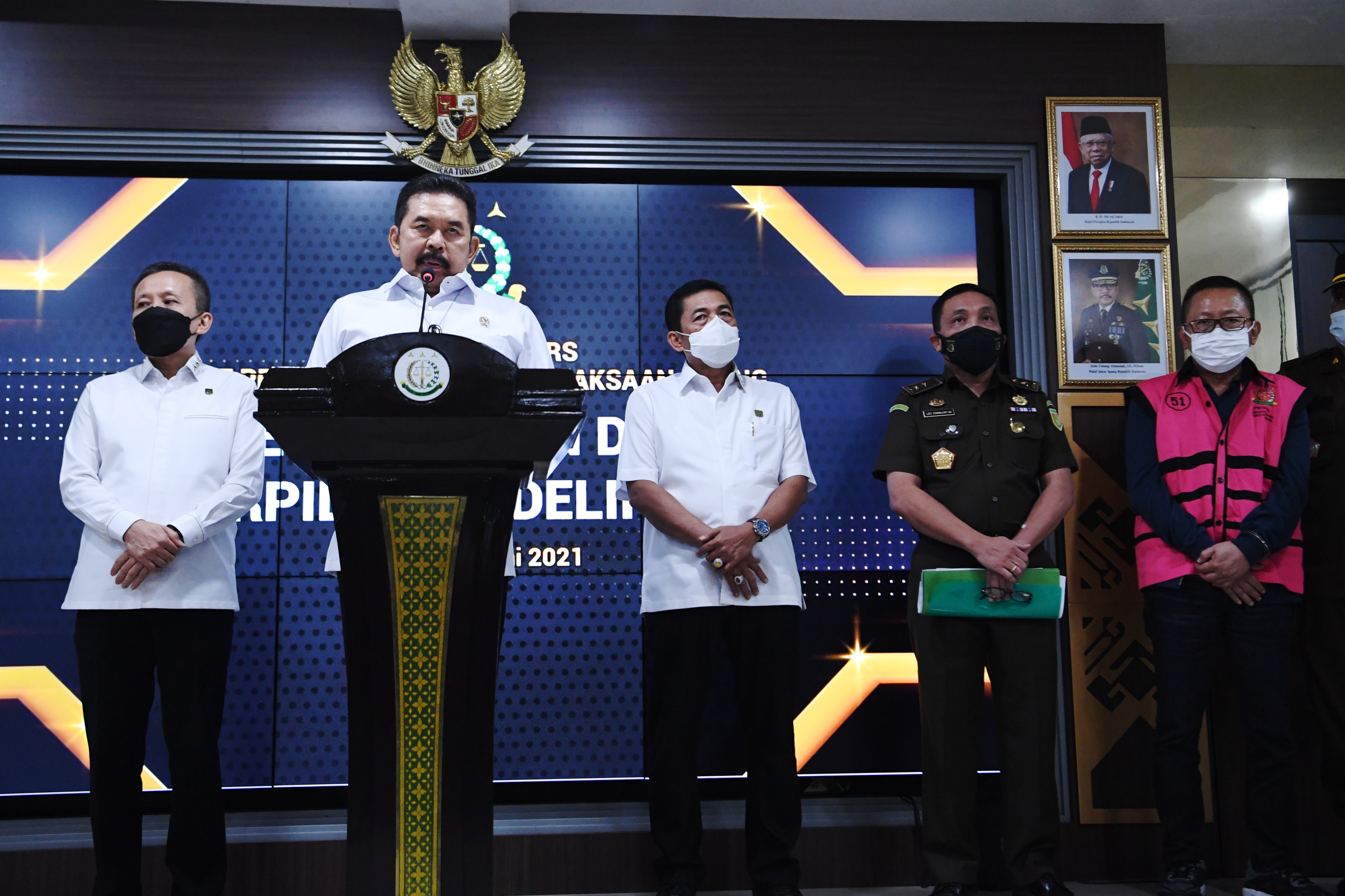 Jakasa Agung St Burhanudin memebrikan keterangan terkait pemulangan Buron Adelin Lis dari Singapura