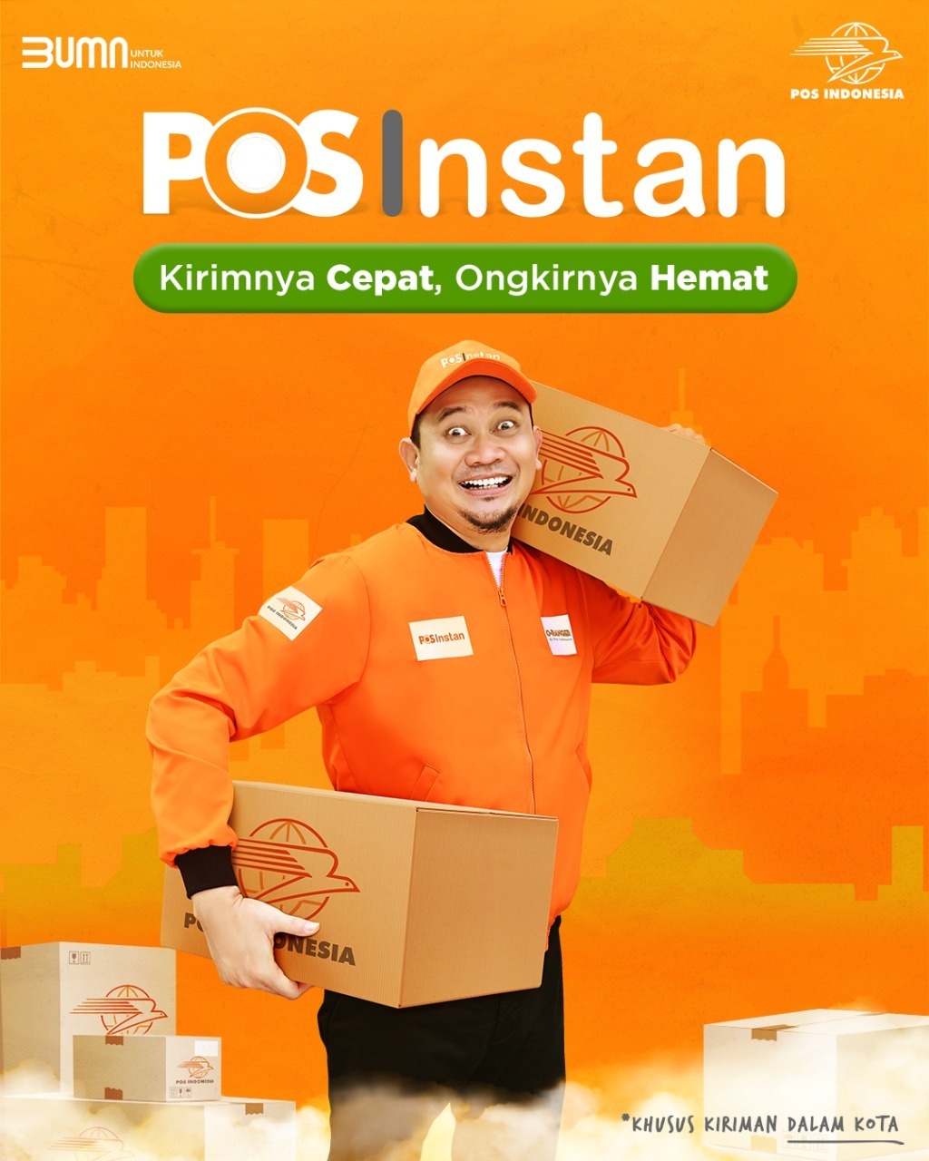 PT Pos Indonesia menghadirkan Cak Lontong sebagai Brand Ambassador Pos Instan. 