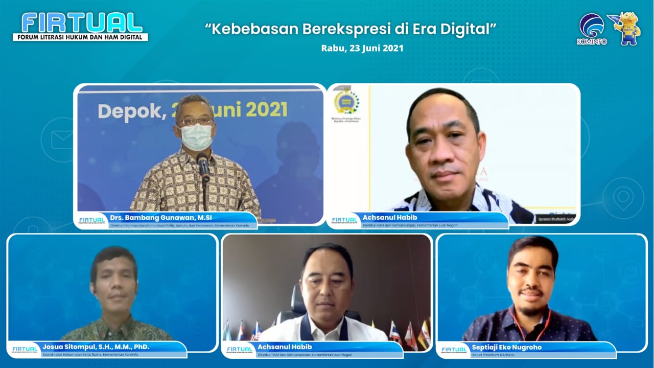 Diskusi Firtual mengenai berpendapat di ruang digital