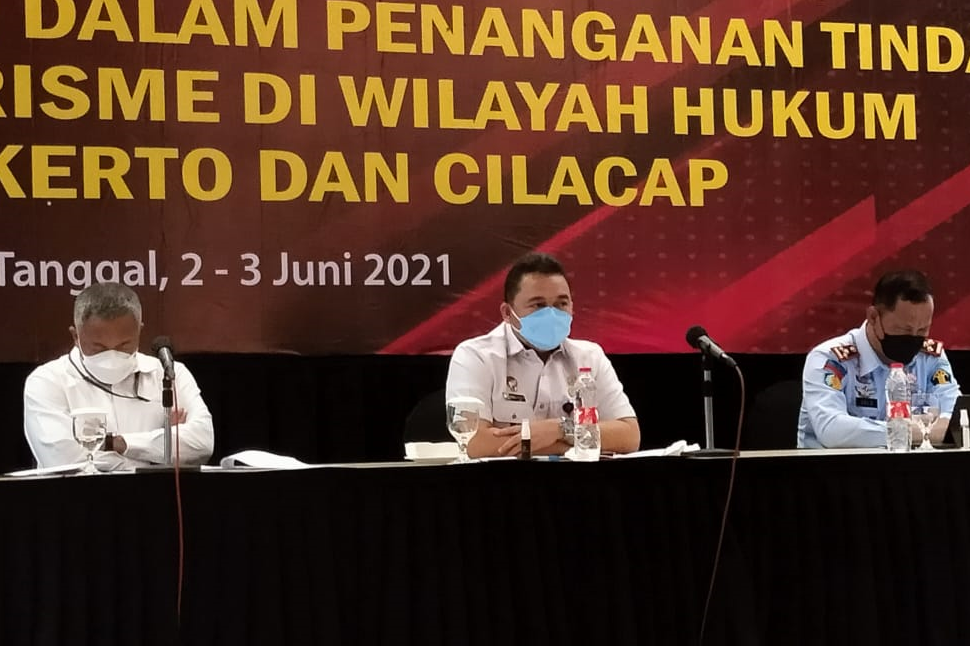 Rapat Koordinasi Fasilitasi Pengamanan Petugas Pemasyarakatan dalam Penanganan Tindak Terorisme di Hotel Java Heritage, Purwokerto.