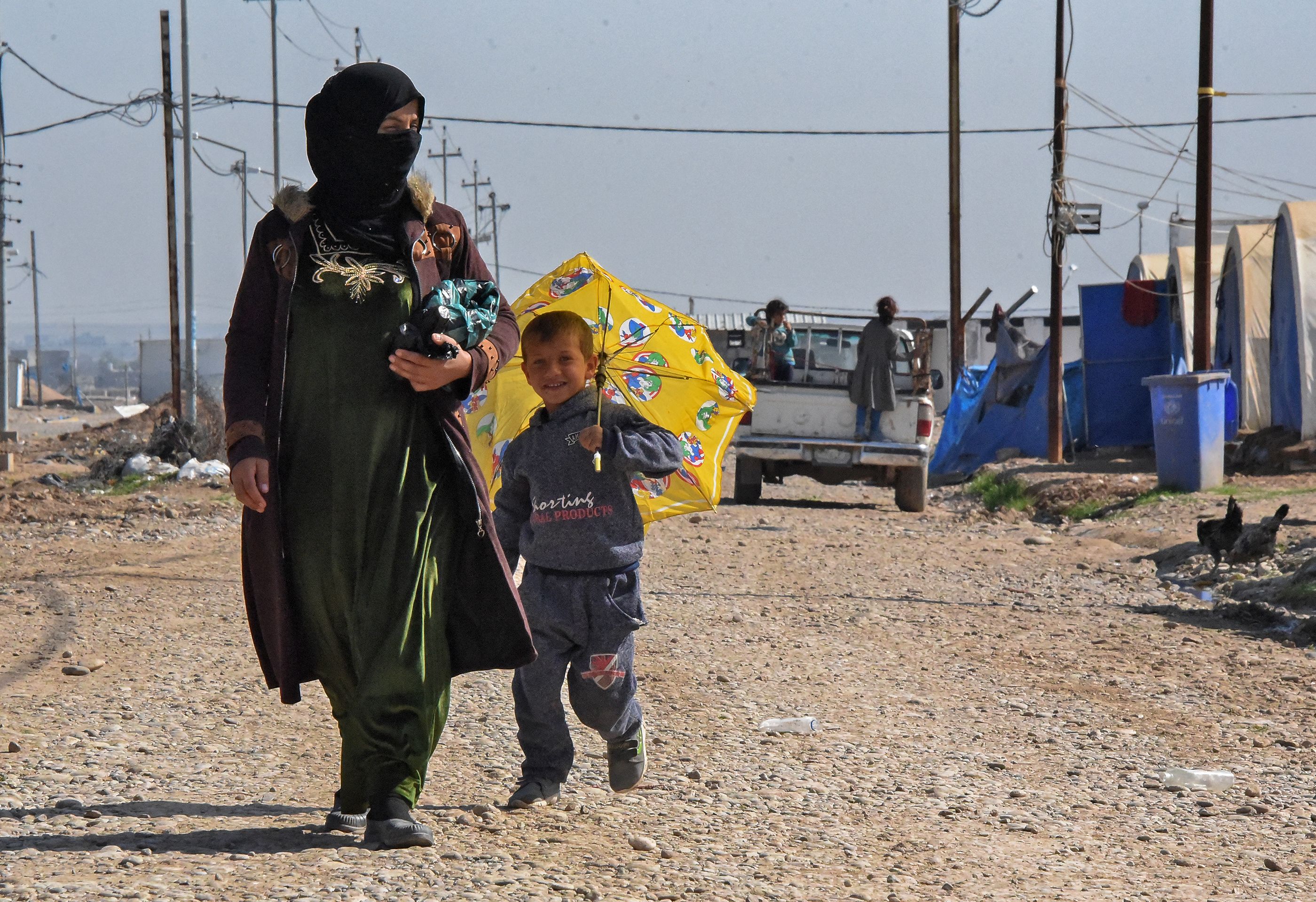 Ilustrasi kamp pengungsian korban perang di Suriah.