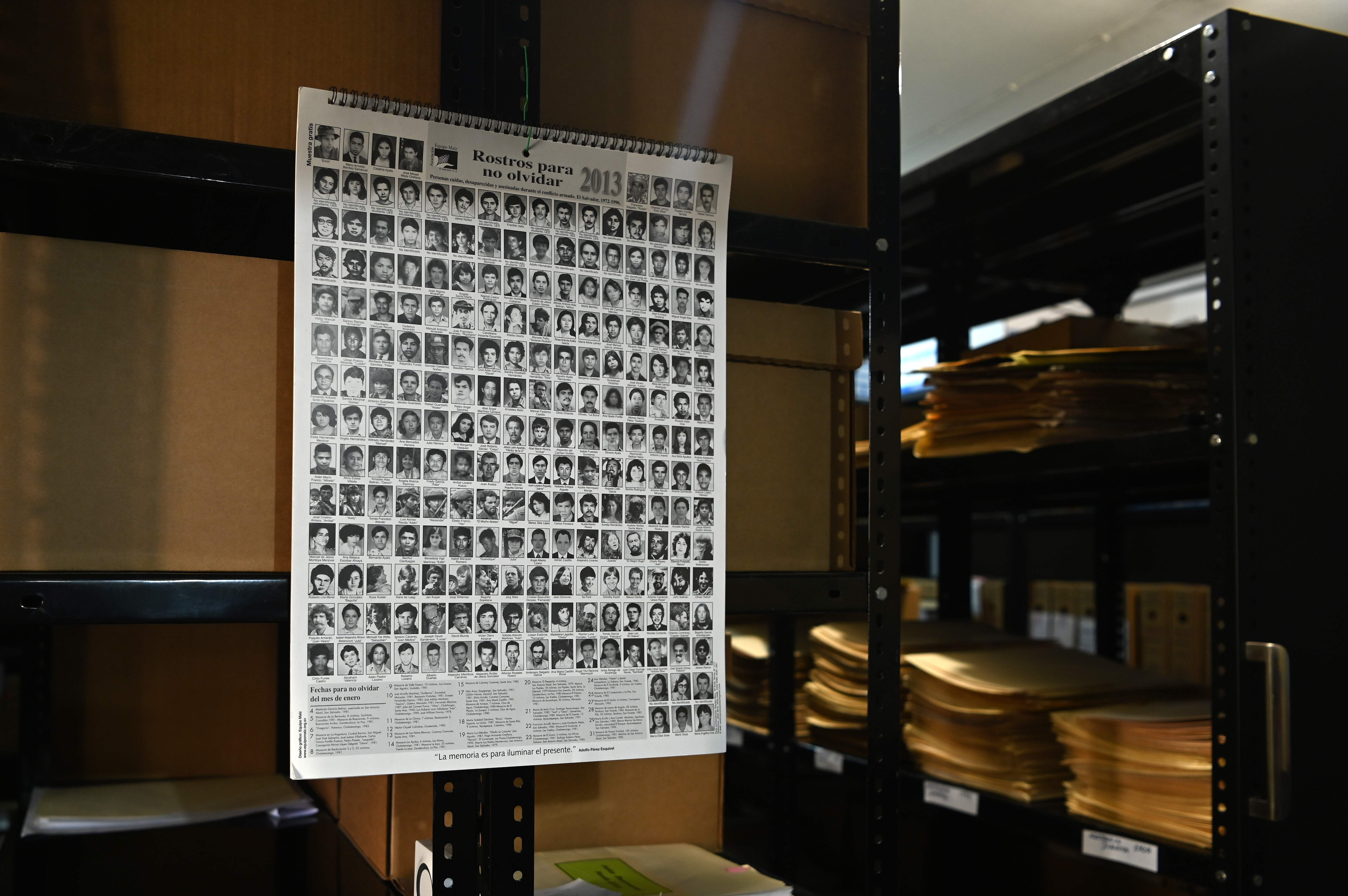 Foto mereka yang jadi korban pembantaian dan penghilangan paksa selama perang saudara di El Salvador