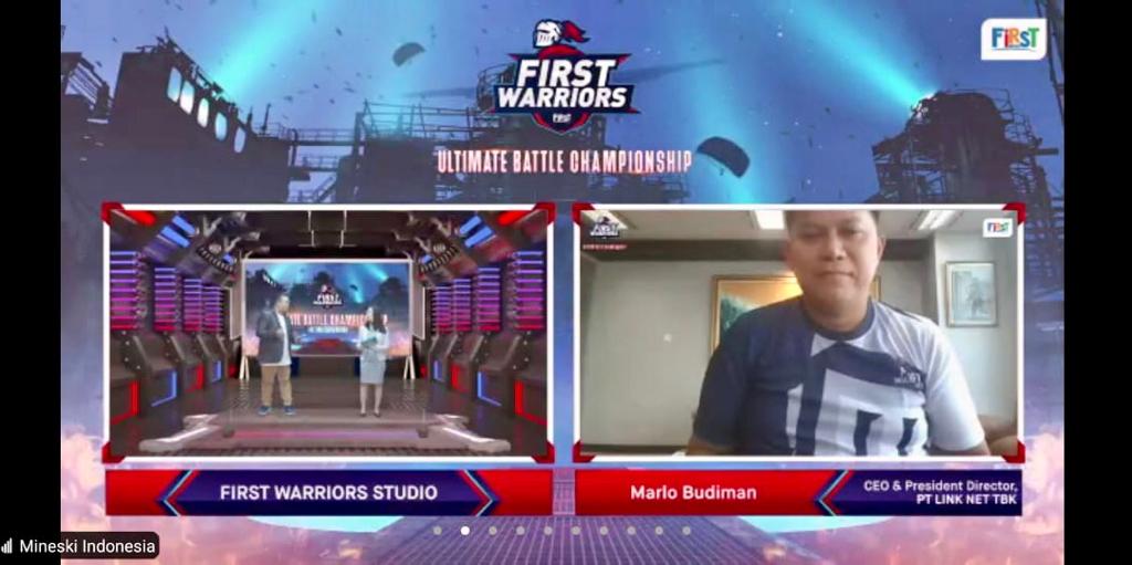 Konferensi pers virtual turnamen esport First Warriors - Ultimate Battle Championship.