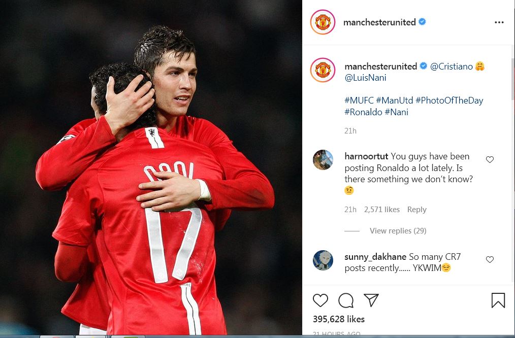 Manchester United Unggah Foto CR7, Pendukung Heboh