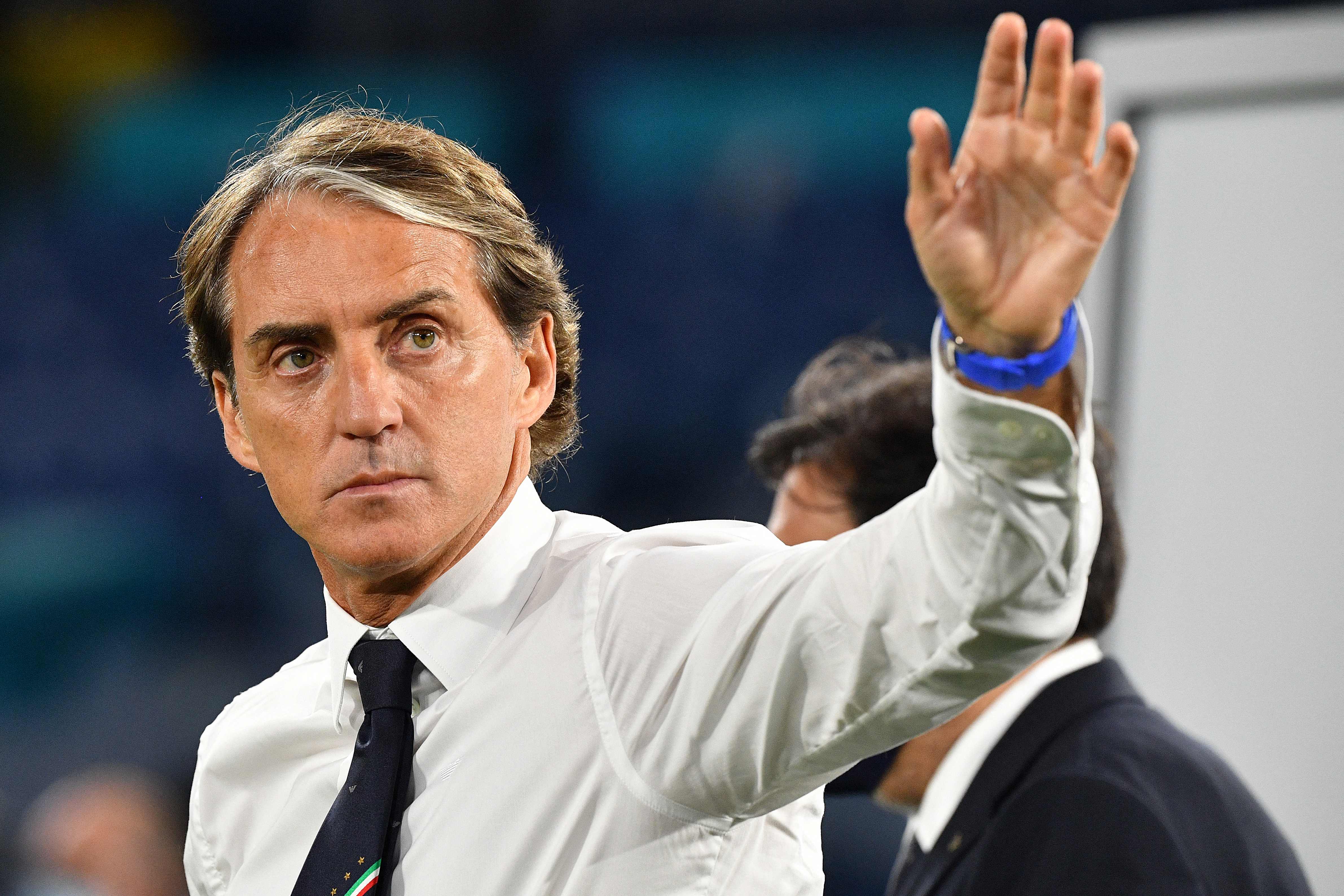 Pelatih timnas Italia Roberto Mancini