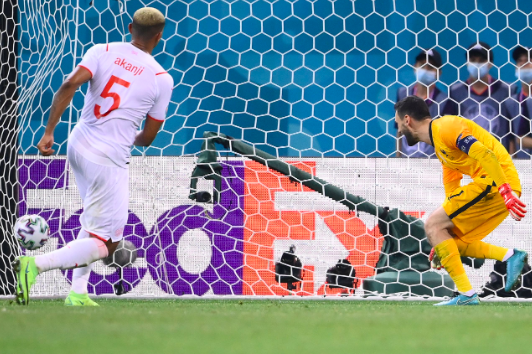 Prancis dan Swiss di National Arena di Bucharest pada 28 Juni 2021