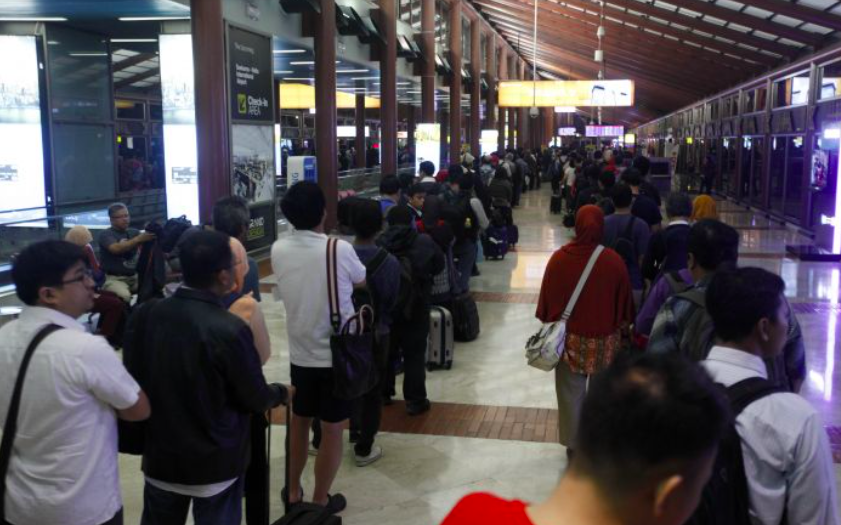 Ilustrasi penumpang di Bandara Soekarno-Hatta 