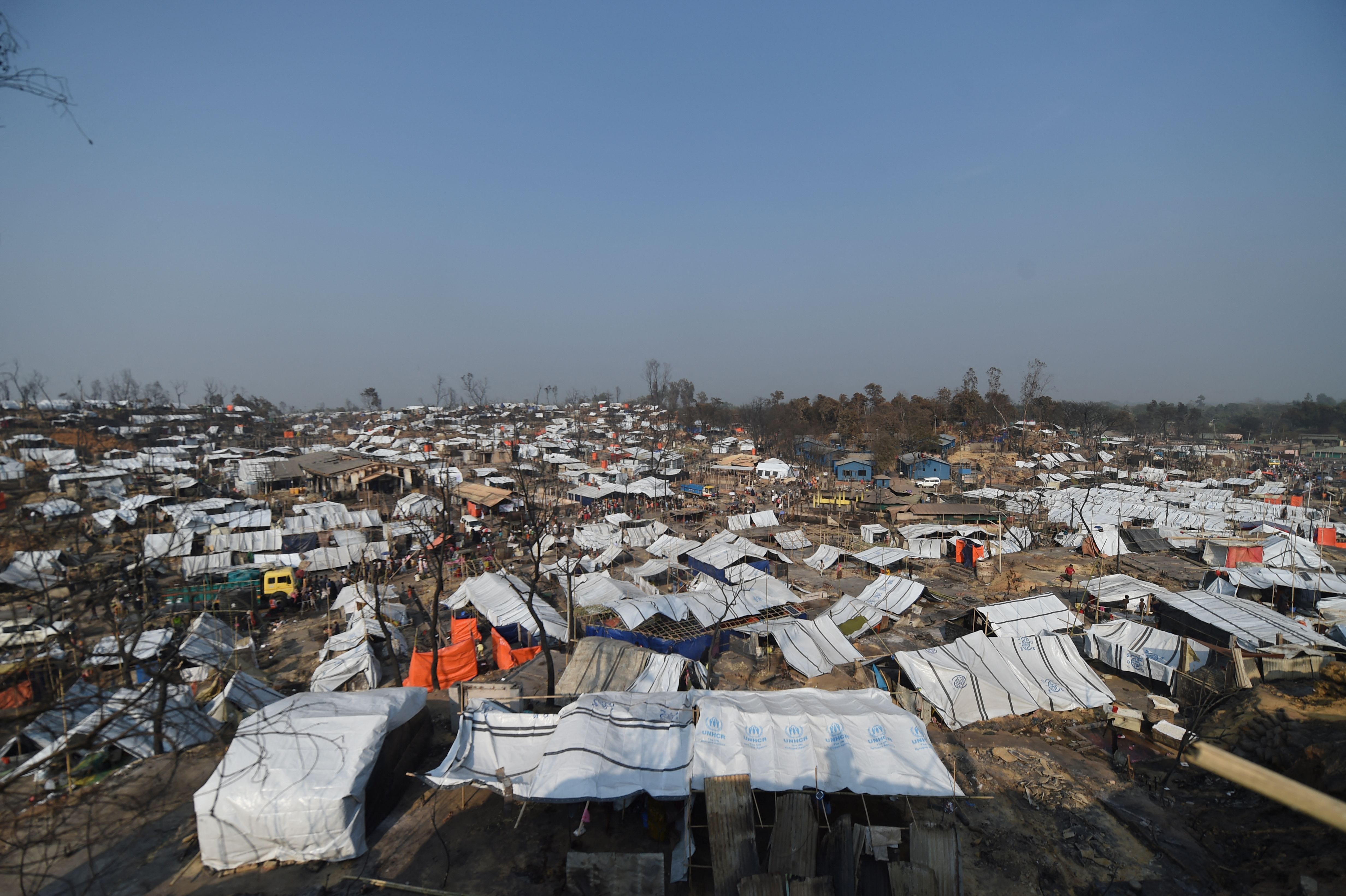 Kondisi tenda penampungan pengungsi Rohinya di Cox's Bazar di Bangladesh.