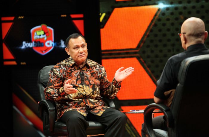 Ketua KPK Firli Bahuri dalam acara Kick Andy Double Check. 