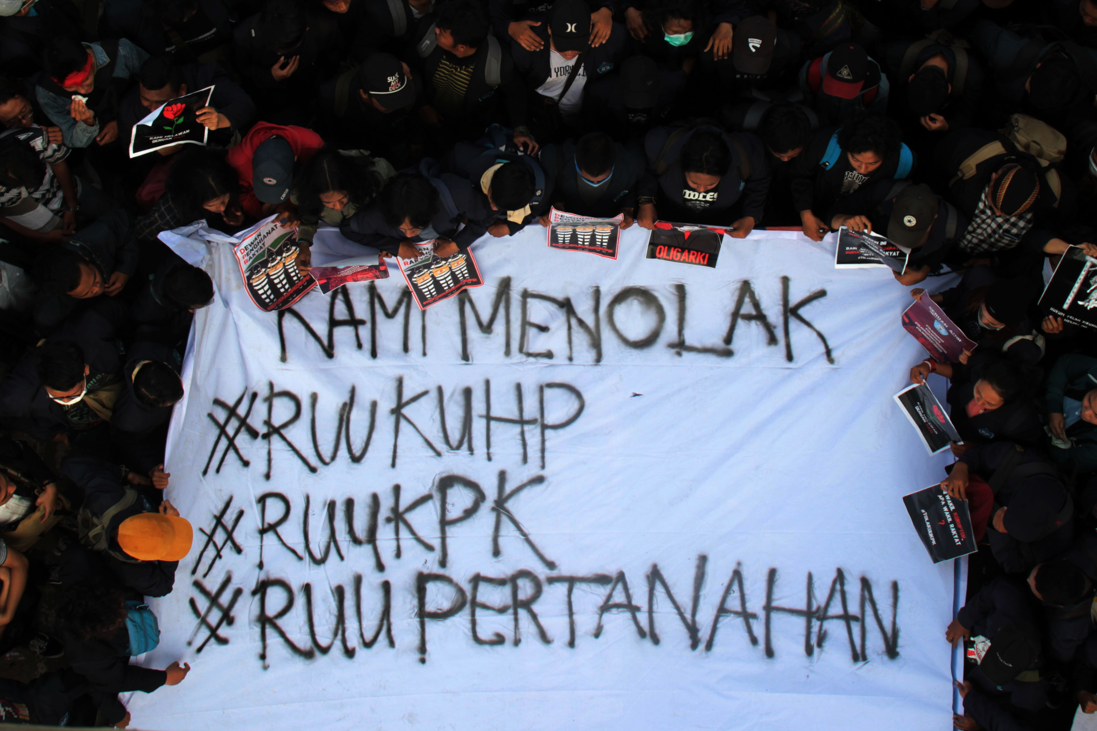 Aksi warga menolak RUU KUHP