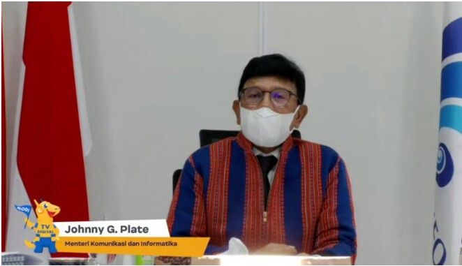 Menkominfo Johnny G Plate dalam diskusi mengenai analog Switch off