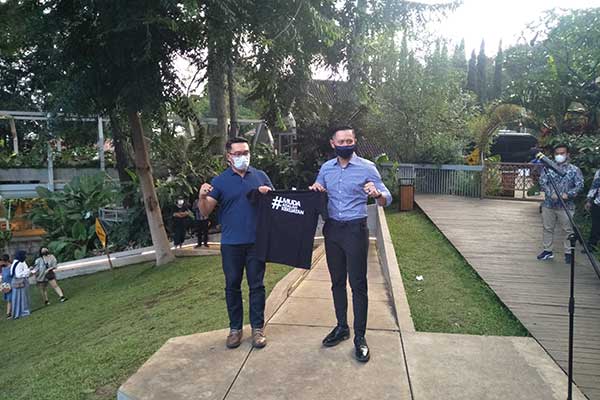 Ketua Umum Partai Demokrat Agus Harimurti sambangi Gubernur Jawa Barat Ridwan Kamil