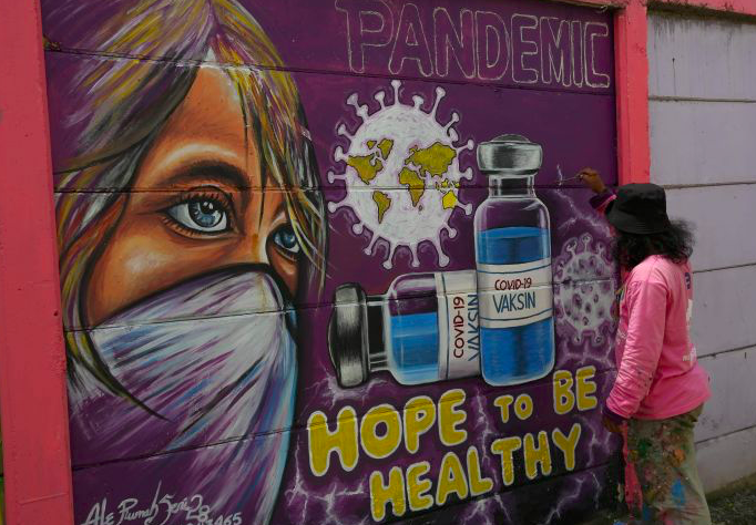 Mural pandemi covid-19