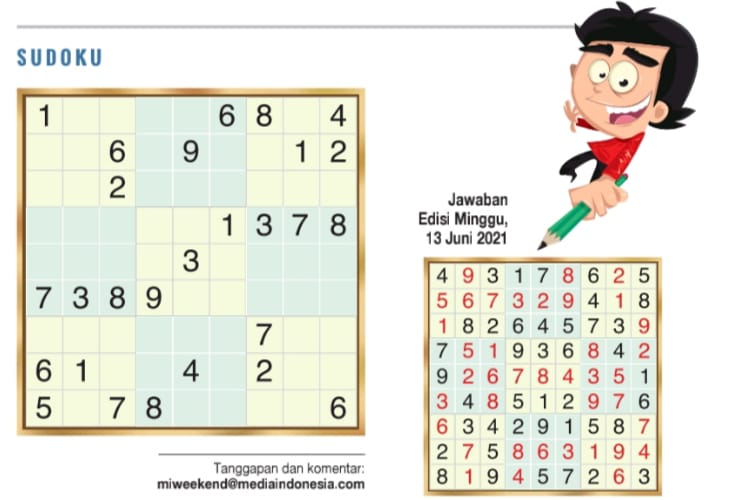 Sudoku Edisi 20 Juni 2021 