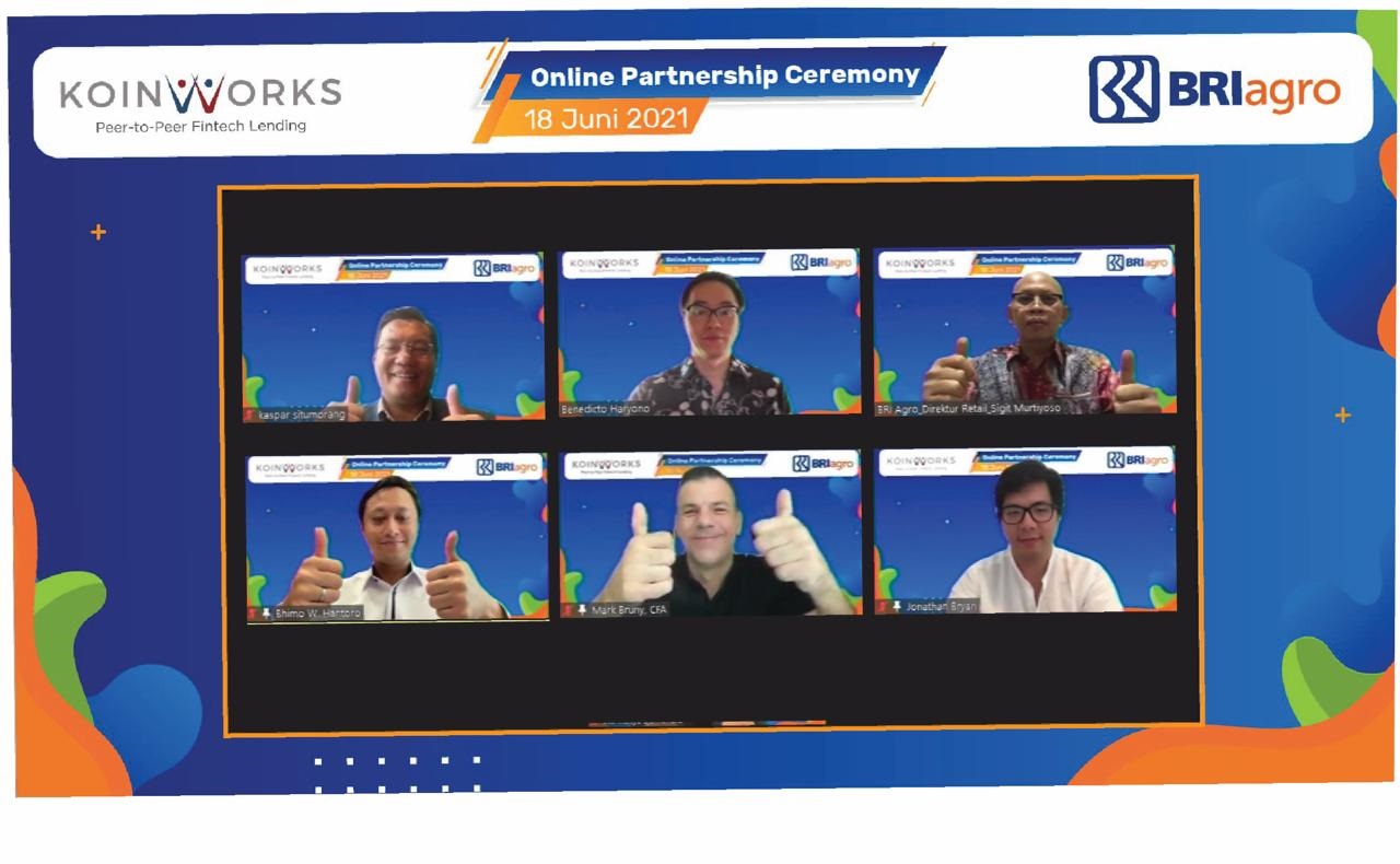 Penandatangan Kerja Sama BRI Agro dan Koinworks