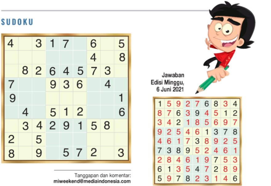 Sudoku Edisi 13 Juni 2021