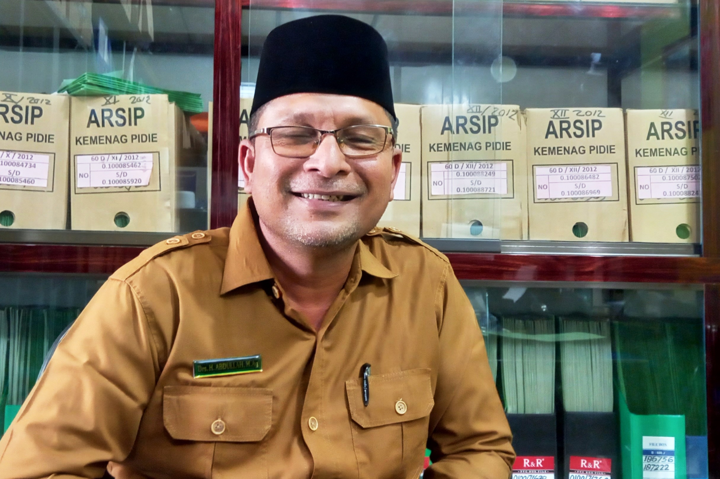 Abdullah, Kepala Kantor Urusan Agama Kabupaten Pidie, Aceh.
