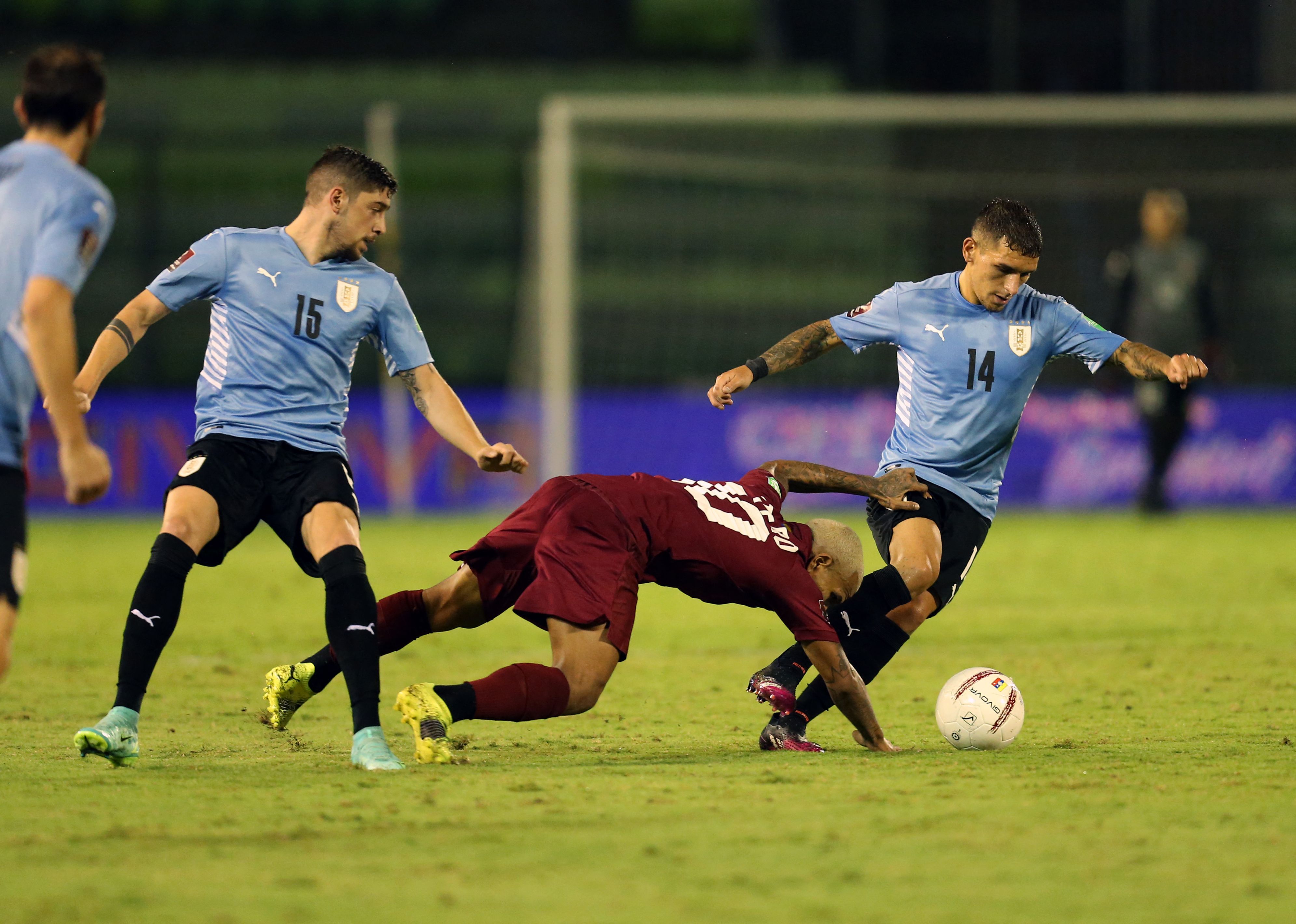 Laga kualifikasi Piala Dunia zona CONMEBOL antara Venezuela dan Uruguay