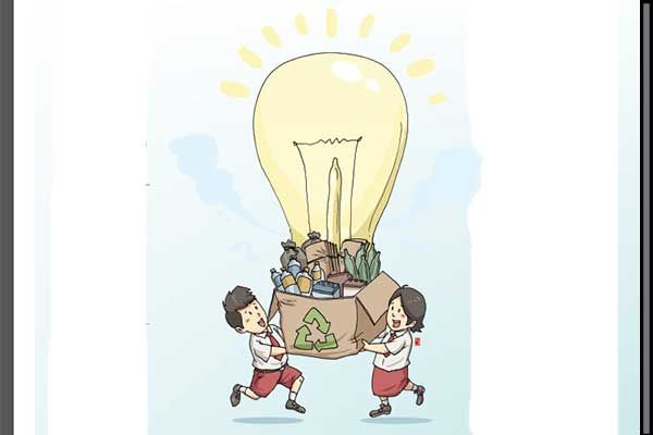 Ilustrasi pengelolaan sampah menjadi energi