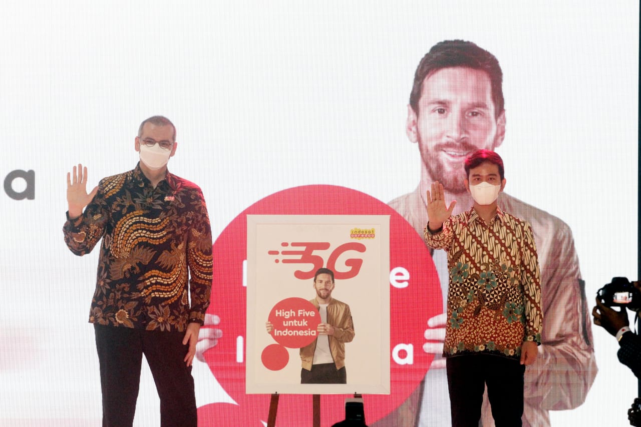 Peluncuran layanan 5G Indosat Ooredoo di Solo.