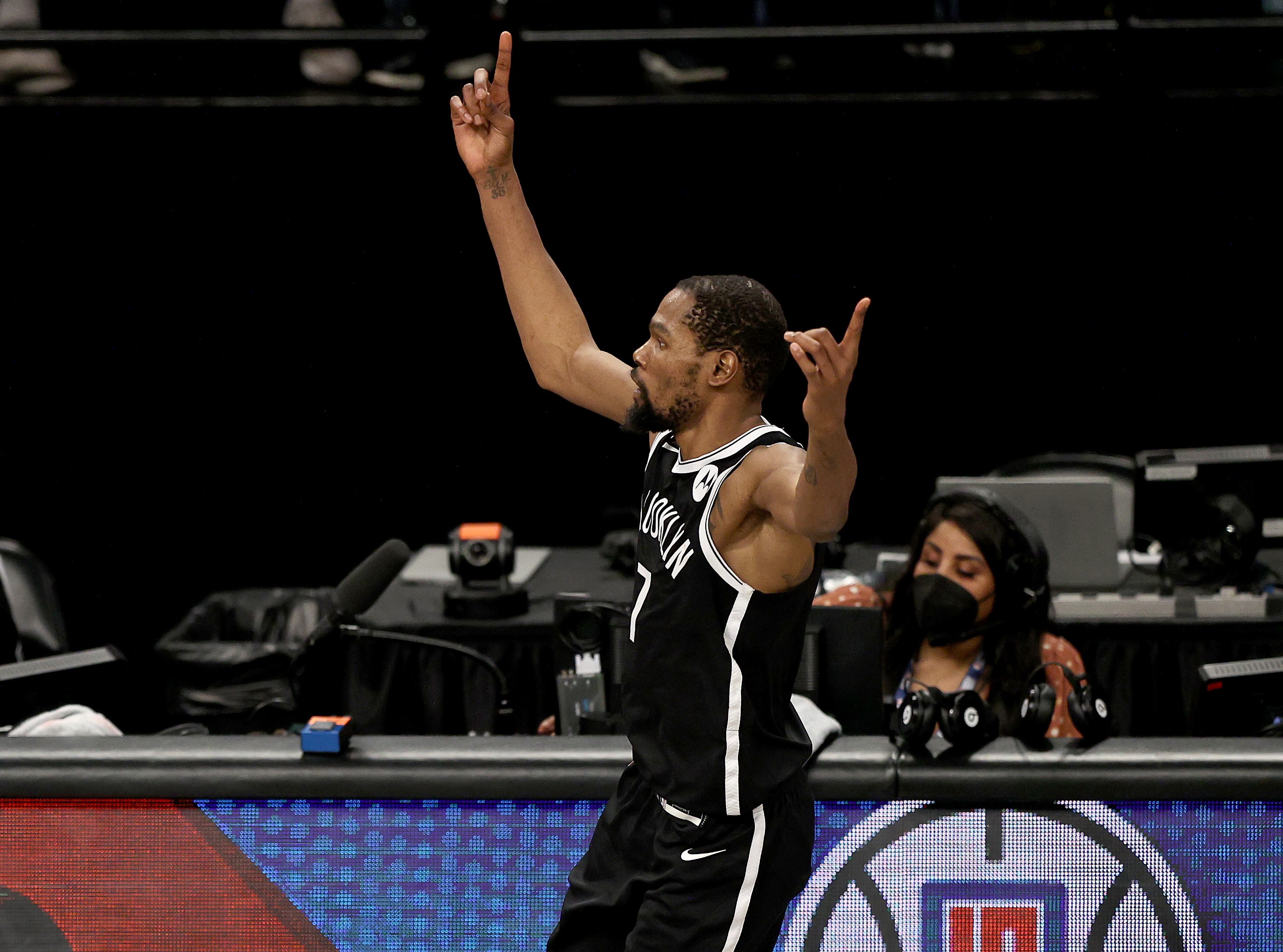 Pemain Brooklyn Nets Kevin Durant.