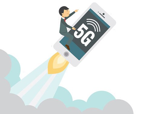 Ilustrasi teknologi telekomunikasi 5G. 