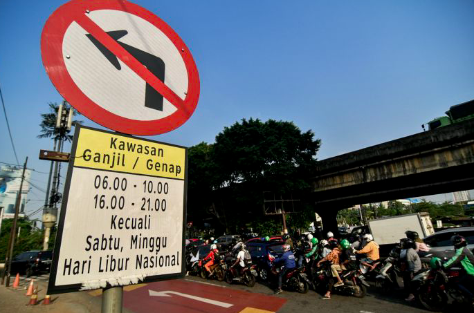 Kebijakan ganjil genap di Jakarta