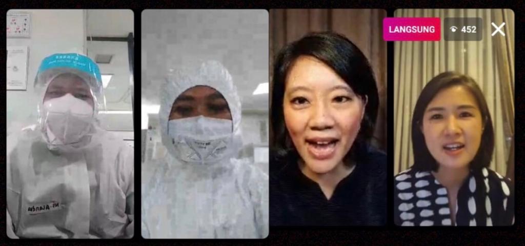 Diskusi peningkatan layanan kesehatan oleh manajemen Siloam Hospitals. Nakes menyebut, pasien covid-19 banyak dari klaster keluarga.