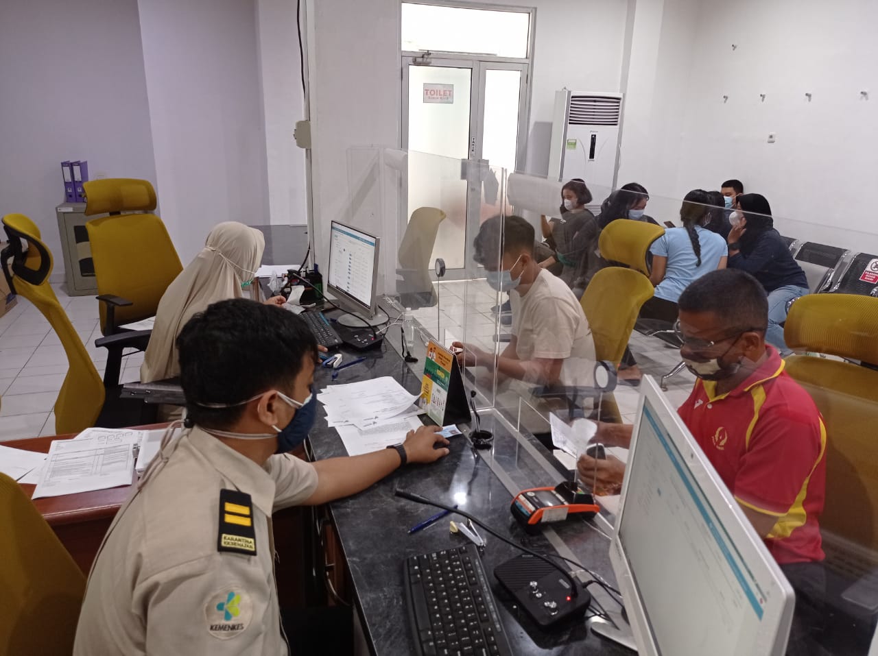 Pelaksanaan vaksinasi bagi atlet Sumsel yang akan berlaga di PON 20201 di Papua, Rabu (2/6).