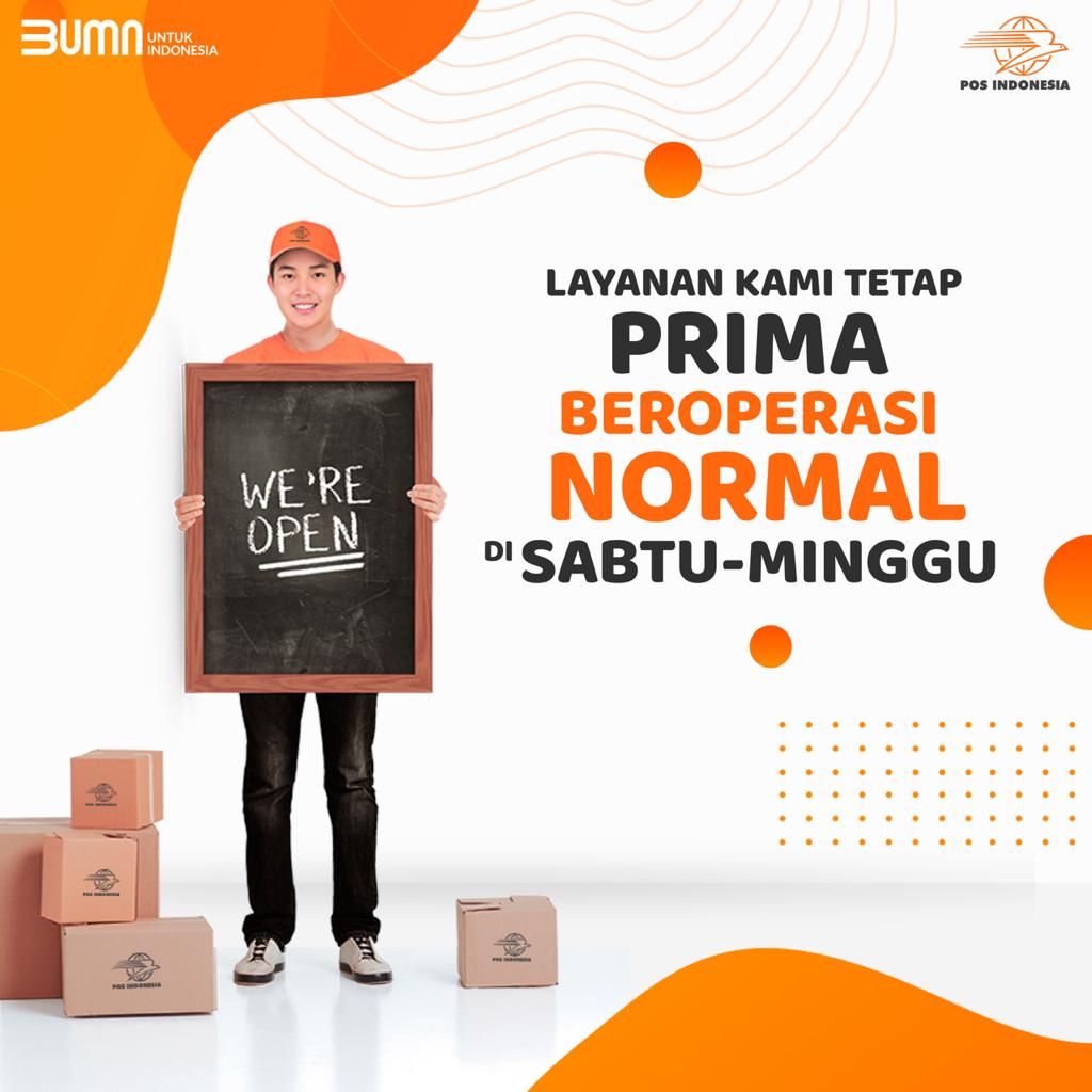 PT Pos Indonesia (Persero) menambah jam operasional layanan dengan tetap buka pada Sabtu dan Minggu atau saat hari libur tahunan.