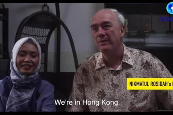 Nikmatul Rosidah dan suami.