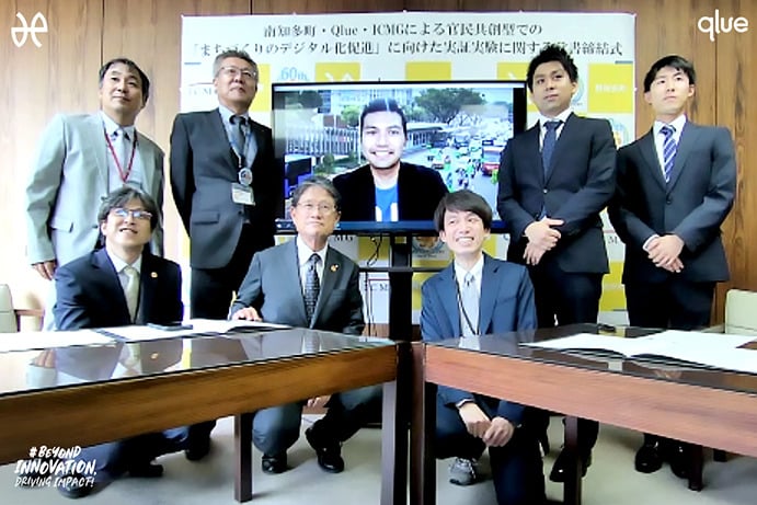 Kerjasama antara Qlue dengan Intellectual Capital Management Group di Kota Minamichita, Prefektur Aichi, Jepang untuk mewujudkan smart city.