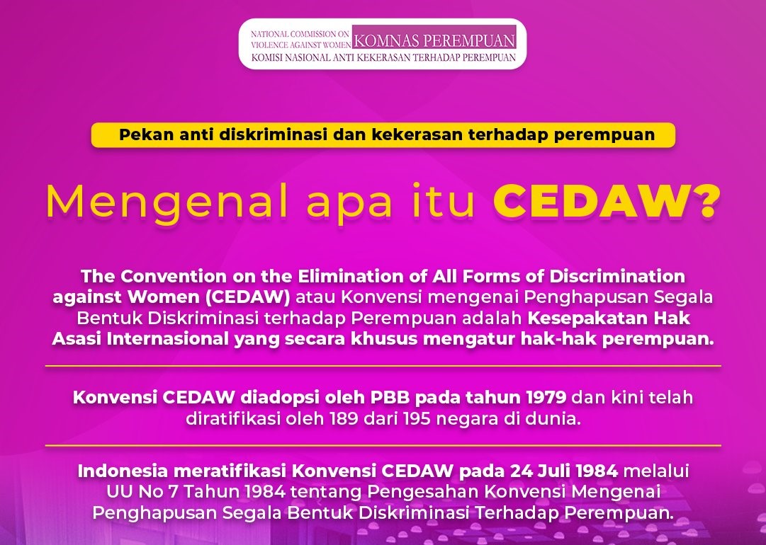 37 Tahun Ratifikasi CEDAW, Indonesia Wajib Penuhi Hak Korban Pemerkosaan