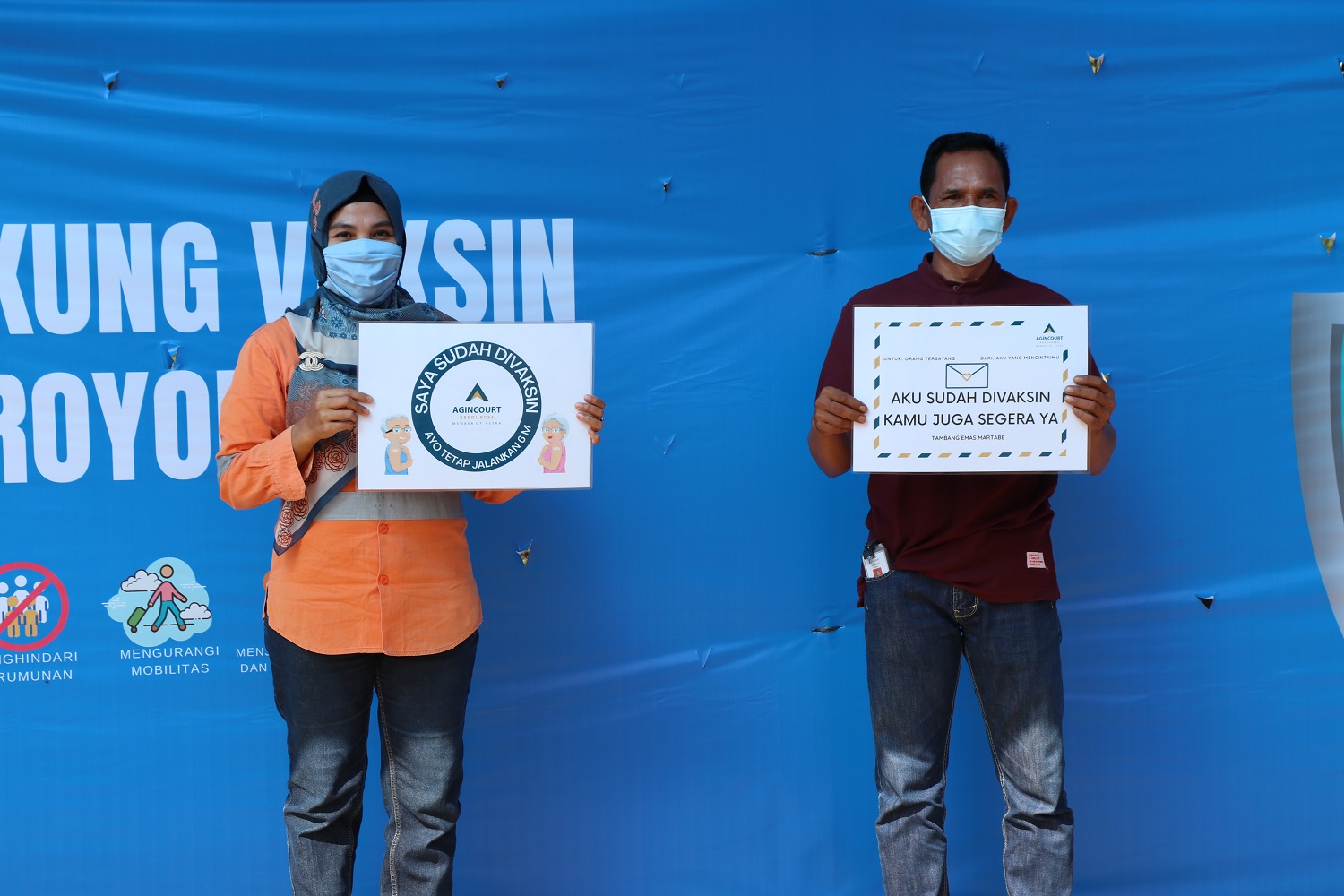 Peserta vaksin gotong royong di lingkungan tambang emas Martabe