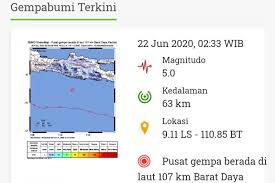 GEMPA PACITAN: Gempa yang mengguncang wilayah selatan Jatim tepatnya di laut, 94 km selatan Pacitan, dekat dengan sumber gempa besar, 1937