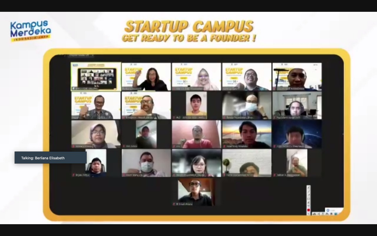 Ilustrasi para mahasiswa peserta startup campus.