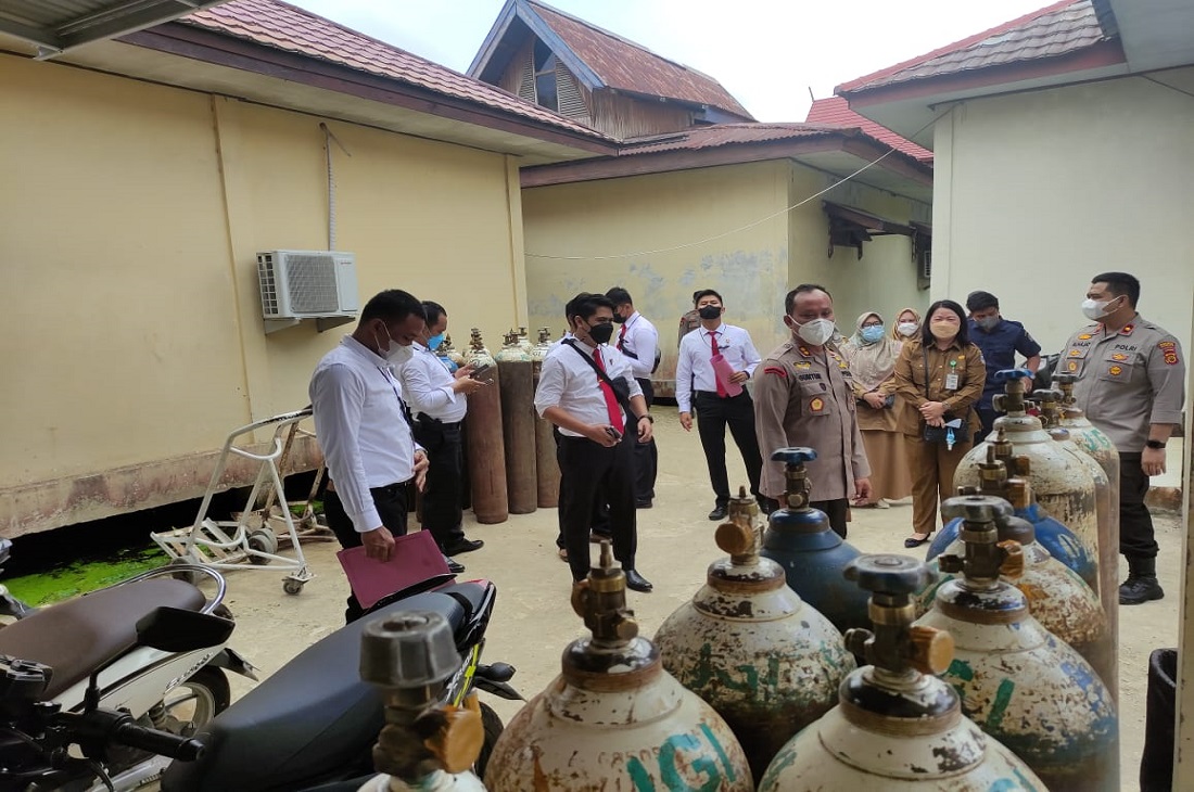 Polisi mendatangi agen penjual oksigen di Tanjungjabung Barat, Jambi