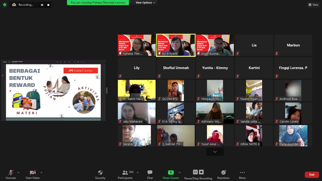 Webinar 'Menstimulasi Motivasi Belajar Anak di Era New Normal'. 