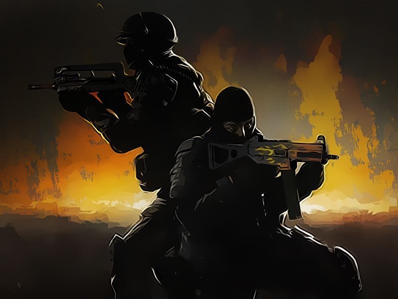 Ilustrasi baku tembak