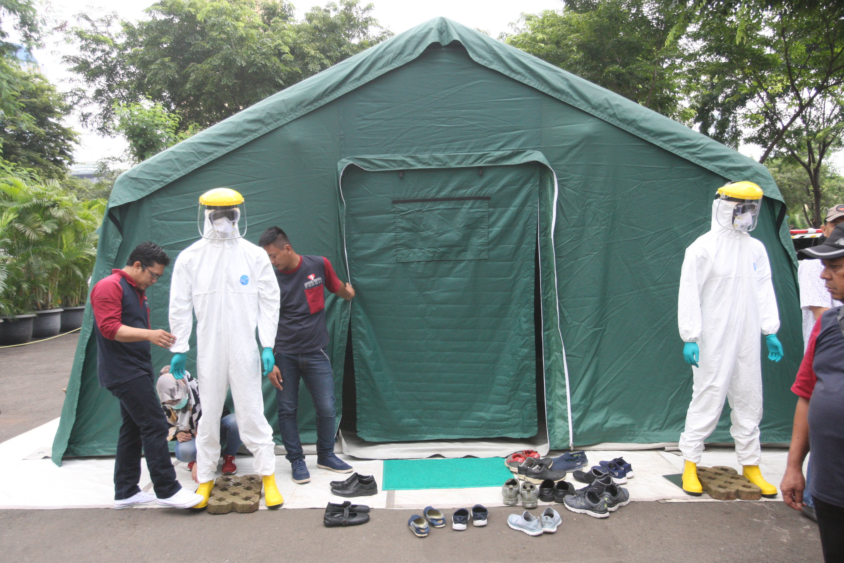 Ilustrasi RS Lapangan untuk pasien covid-19