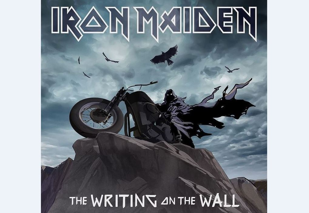 Ilustrasi lagu terbaru Iron Maiden, The Writing on the Wall