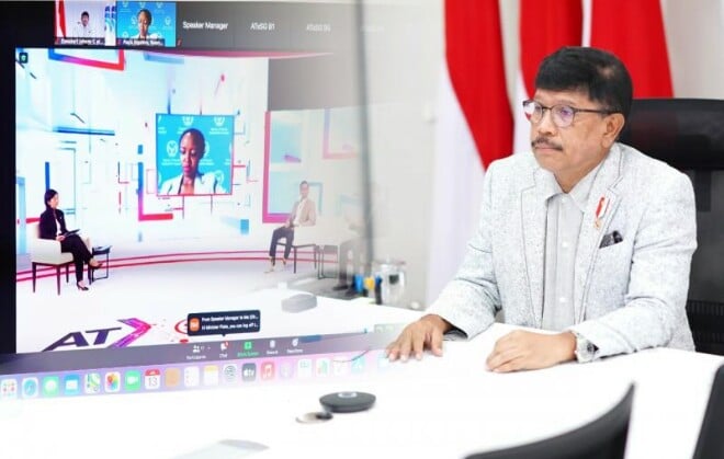 Menkominfo Johnny G Plate hadir di acara virtual ATxSG